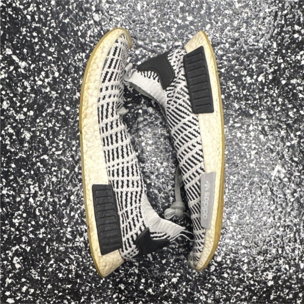 adidas NMD_R1 STLT Primeknit Grey/Core Black Men's Athletic Sneakers CQ2387